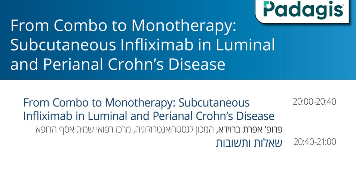 From Combo to Monotherapy: Subcutaneous infliximab in Luminal and Perianal Crohn's Disease